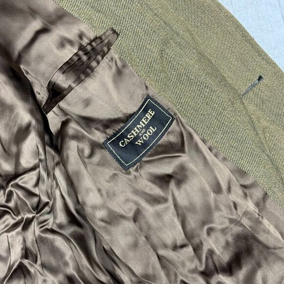 H. Huntsman & Sons 11 Savile Row Wool Cashmere Coat Twill Overcoat Italy 46R - Picture 9 of 10